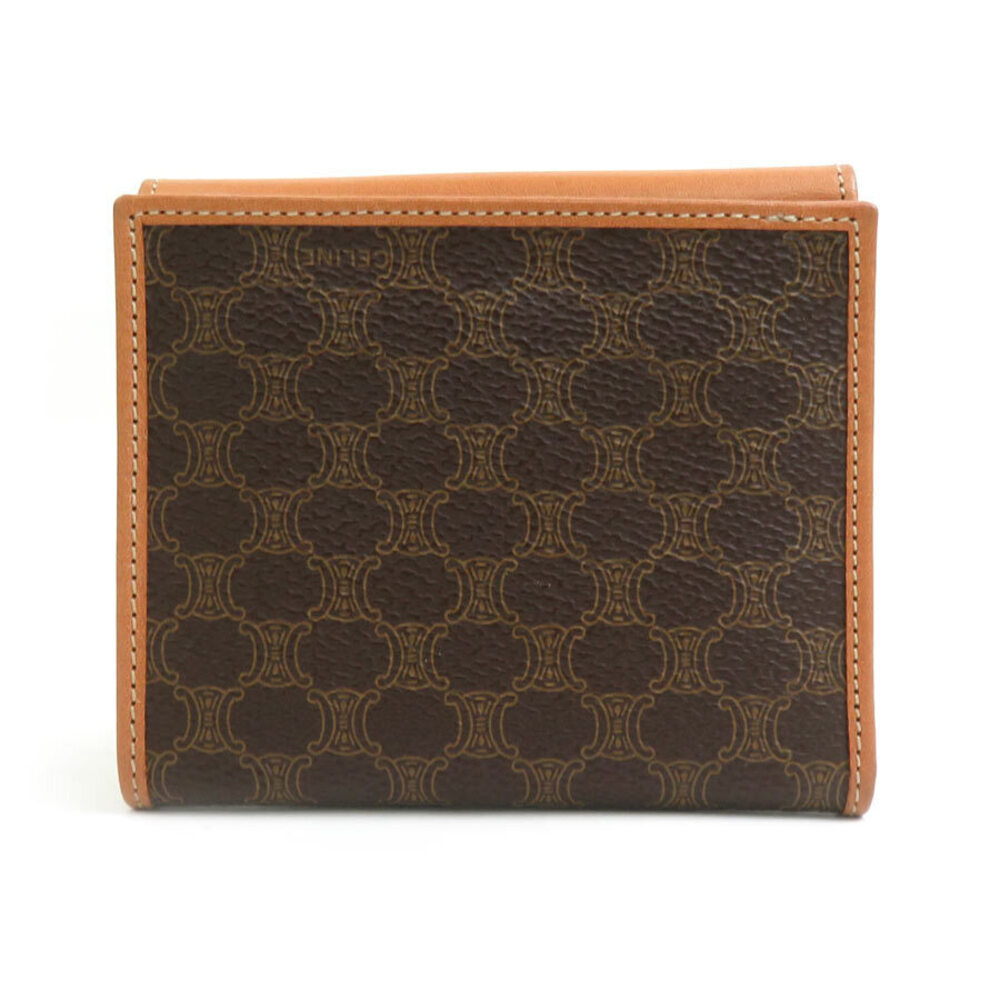 Celine brown wallet fold leather bi Macadam